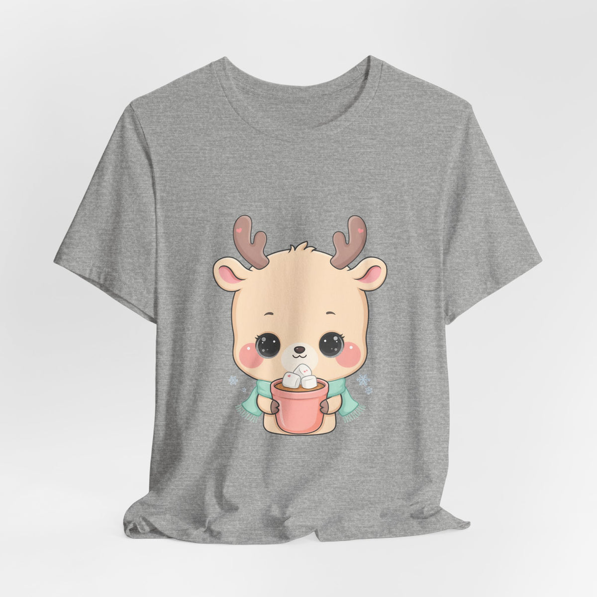 Kawaii Reindeer T-Shirt for Cozy Cocoa Season