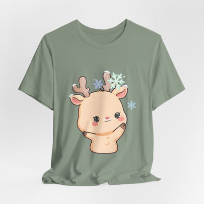 Kawaii Reindeer T-Shirt for Cute Winter Outfits