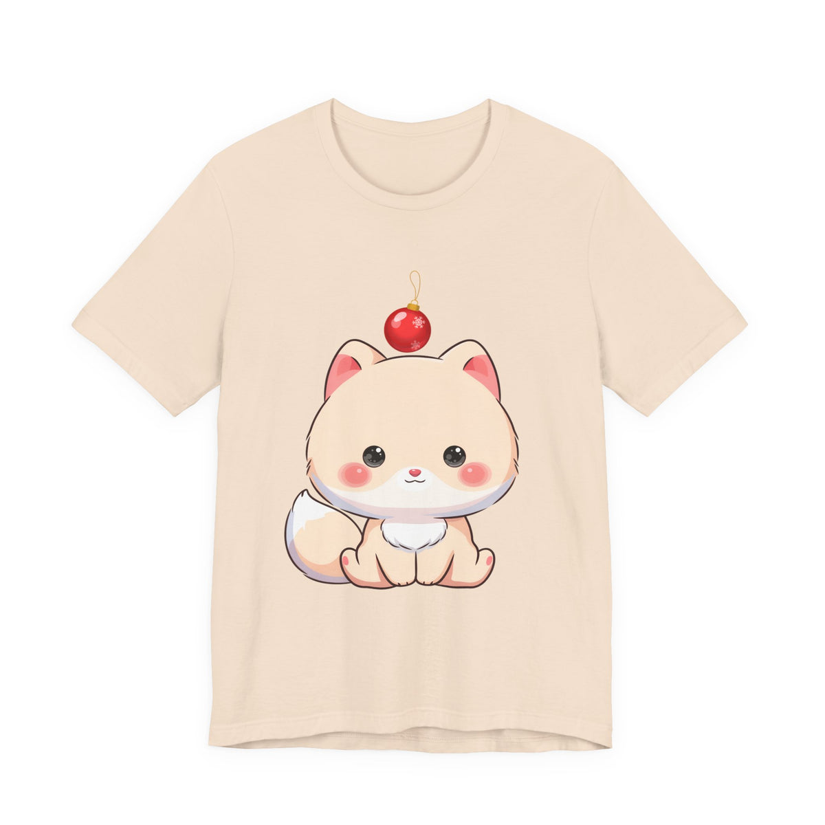 Kawaii Arctic Fox Christmas T-Shirt for Holiday Fans