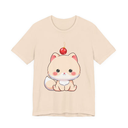 Kawaii Arctic Fox Christmas T-Shirt for Holiday Fans