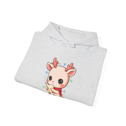 Kawaii Reindeer Christmas Hoodie for Holiday Readers