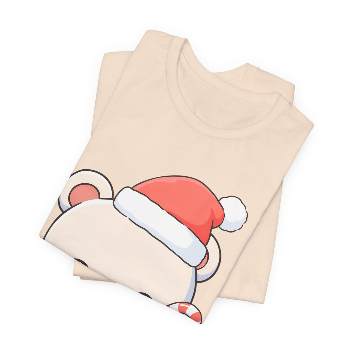 Kawaii Polar Bear Christmas Tee, Cute Holiday Gift