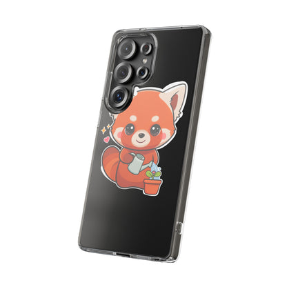 Red Panda Phone Case, Cute Plant Lover Gift