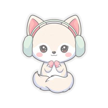 Kawaii Arctic Fox Sticker for Cozy Winter Vibes