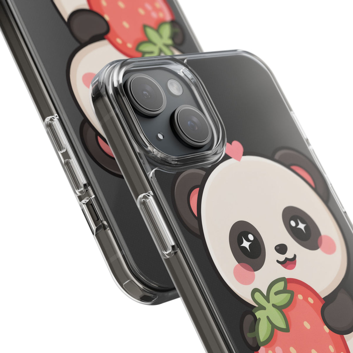Kawaii Panda Phone Case, Sweet Strawberry Gift