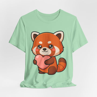 Kawaii Red Panda T-Shirt: Big Heart, Cozy Vibes