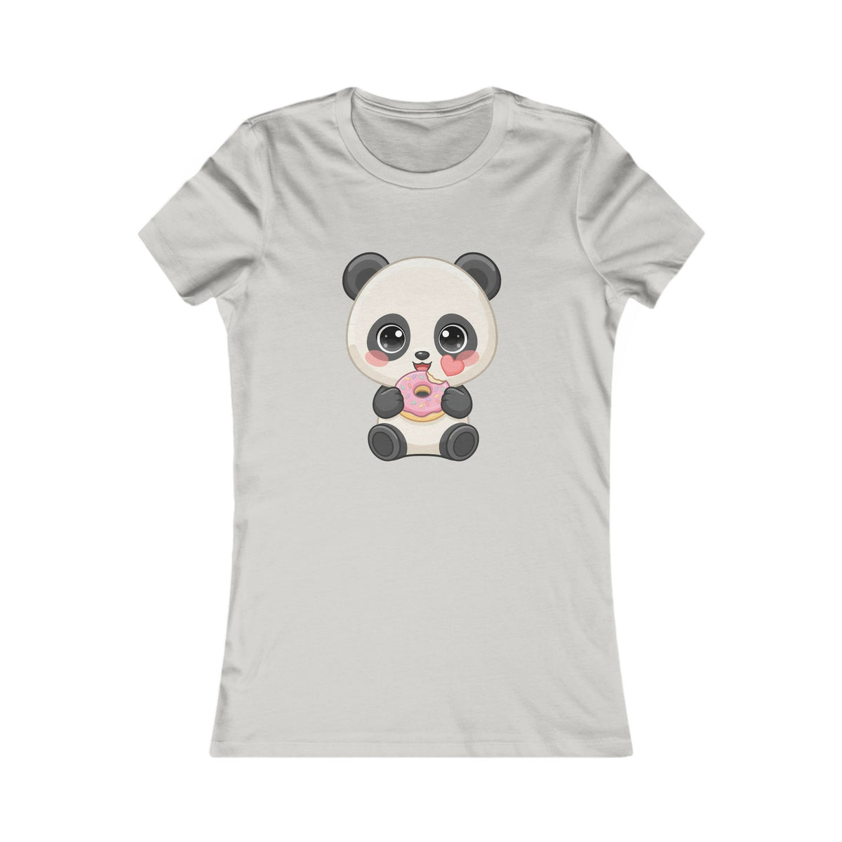 Kawaii Panda Donut Women's Tee for Cute Animal Fans