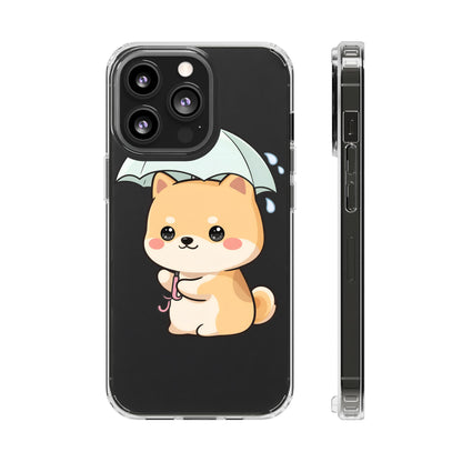 Shiba Inu Phone Case, Kawaii Rainy Day Pup
