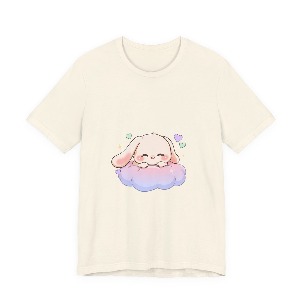 Kawaii Sleeping Bunny Tee, Cute Cloud Nap Unisex Shirt