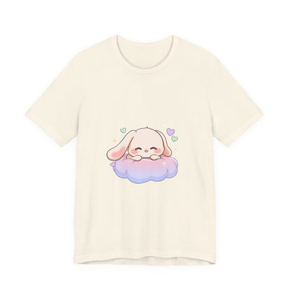 Kawaii Sleeping Bunny Tee, Cute Cloud Nap Unisex Shirt