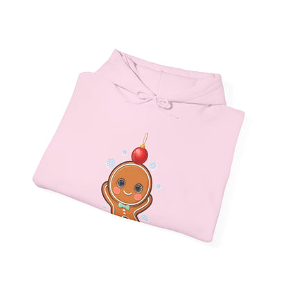 Kawaii Gingerbread Hoodie, Cute Christmas Holiday Sweatshirt