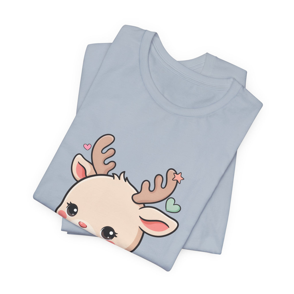 Kawaii Reindeer T-Shirt for Cozy Christmas Fans
