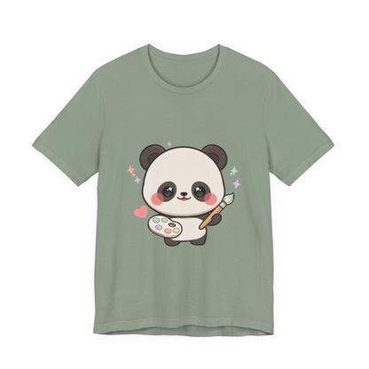 Kawaii Panda Artist T-Shirt for Creative Panda Fans