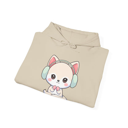 Kawaii Arctic Fox Hoodie – Cute Winter Animal Sweatshirt