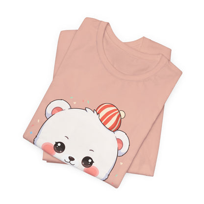 Christmas Cookie Baking Polar Bear Tee, Kawaii Holiday Shirt
