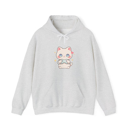 Kawaii Gamer Cat Hoodie for Cozy Gaming Nights