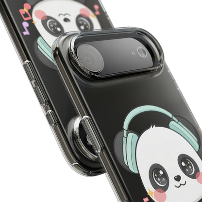 Kawaii Panda Phone Case with Headphones