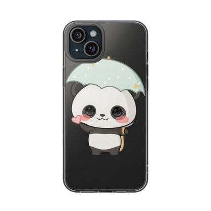 Kawaii Panda Clear Impact-Resistant Phone Case