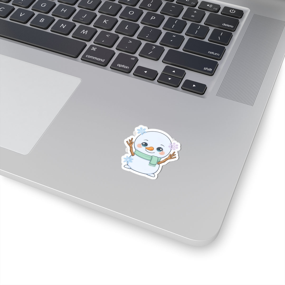 Kawaii Snowman Kiss-Cut Sticker for Winter Cheer