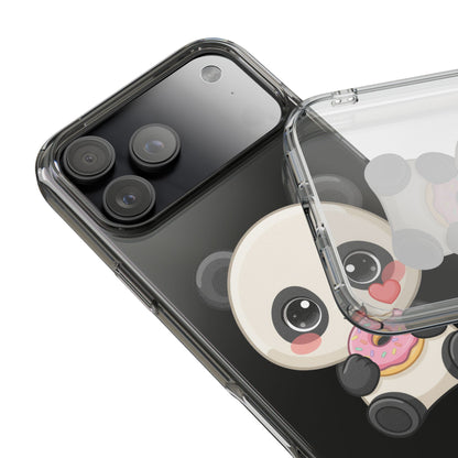 Kawaii Panda Phone Case with Donut