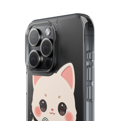 Kawaii Cat Phone Case, Cute Plant Lover Gift