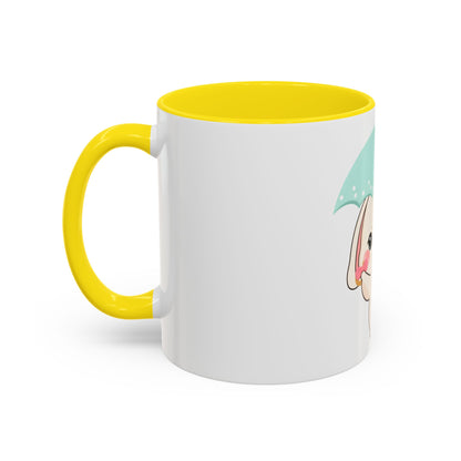 Kawaii Bunny Accent Coffee Mug for a Cheerful Desk