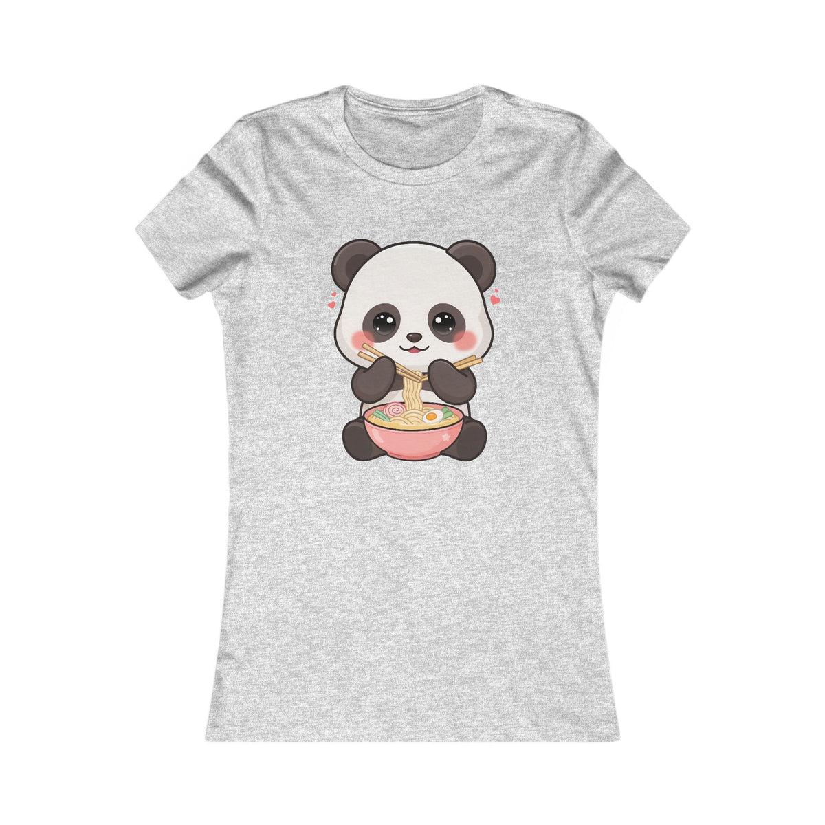 Kawaii Panda Ramen Women's Tee, Cute Noodle Lover Shirt