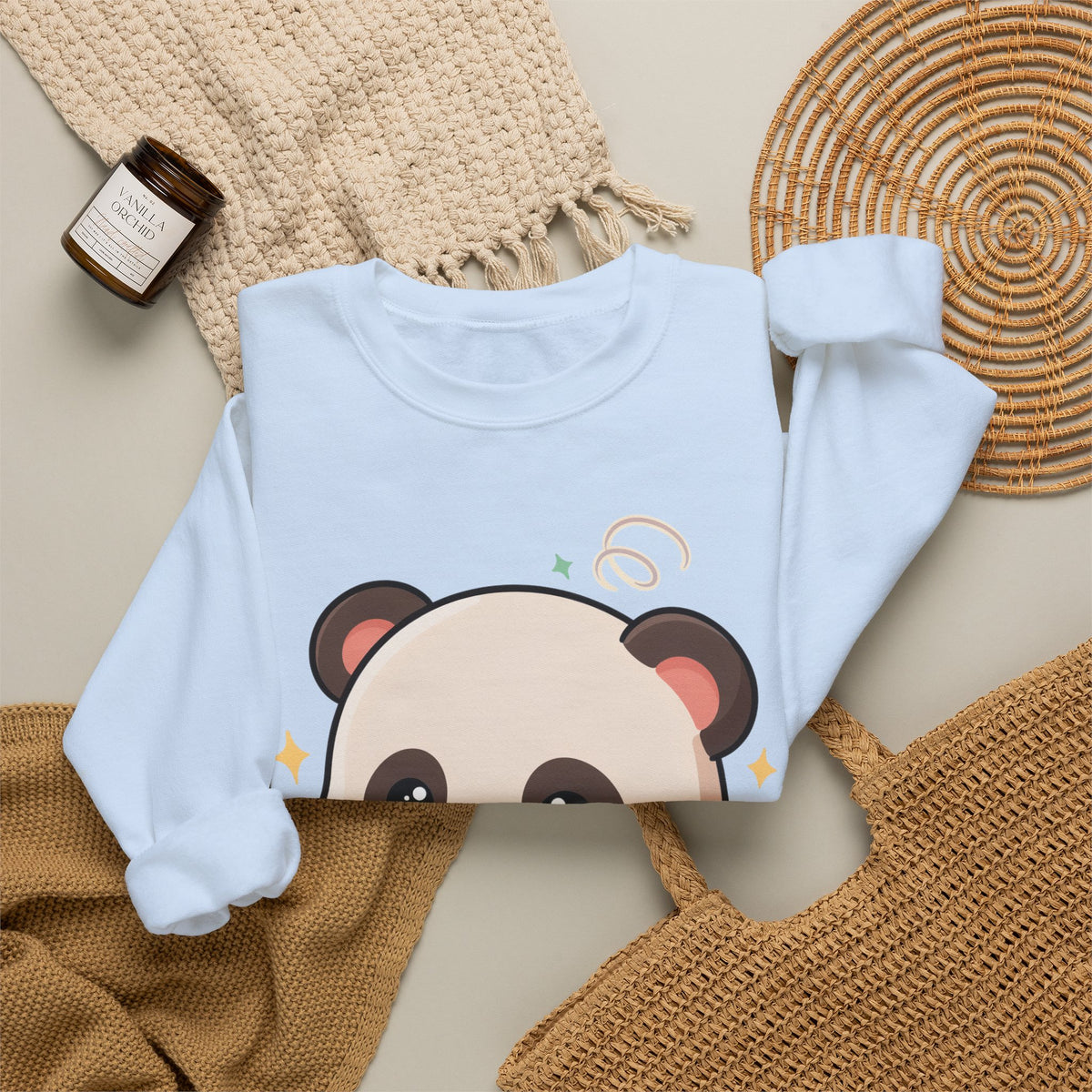 Cute Reading Panda Sweatshirt for Book Lovers