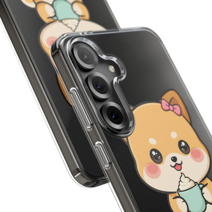 Kawaii Shiba Inu Phone Case with Latte