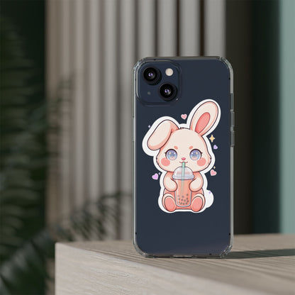 Kawaii Bunny Bubble Tea Phone Case for Boba Lovers
