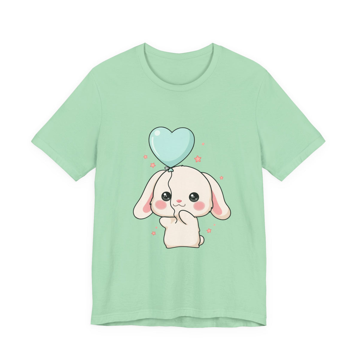 Kawaii Bunny T-Shirt with Balloon – Cute Chibi Rabbit Tee