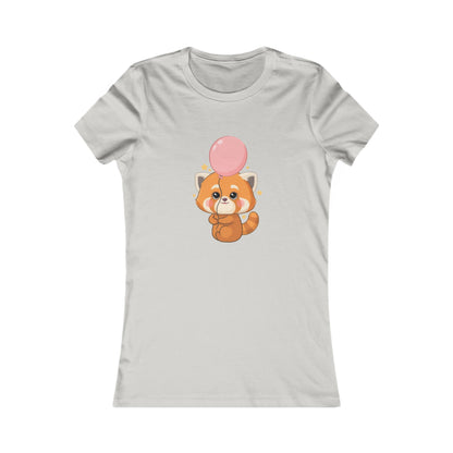 Kawaii Red Panda Women's Favorite Tee with Balloon