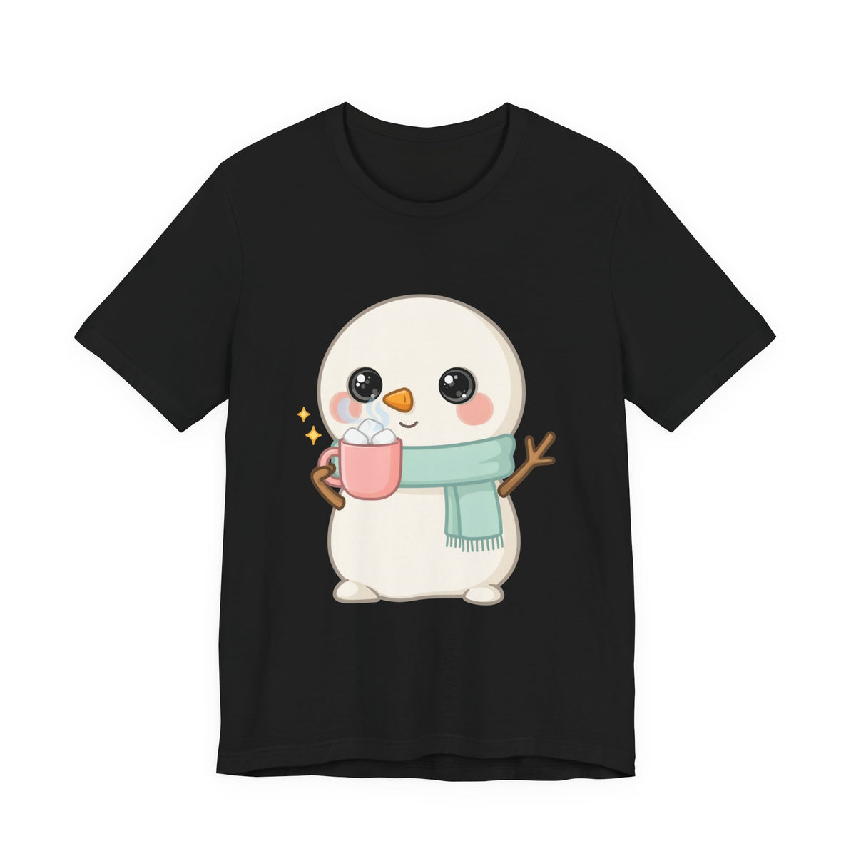 Kawaii Snowman T-Shirt for Cozy Cocoa Breaks