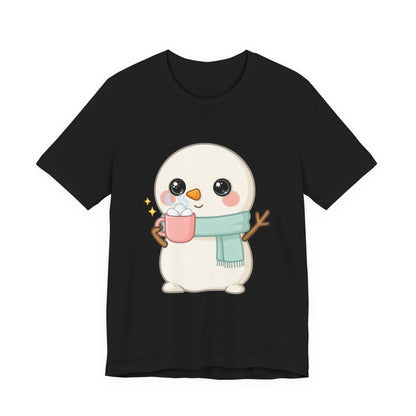 Kawaii Snowman T-Shirt for Cozy Cocoa Breaks