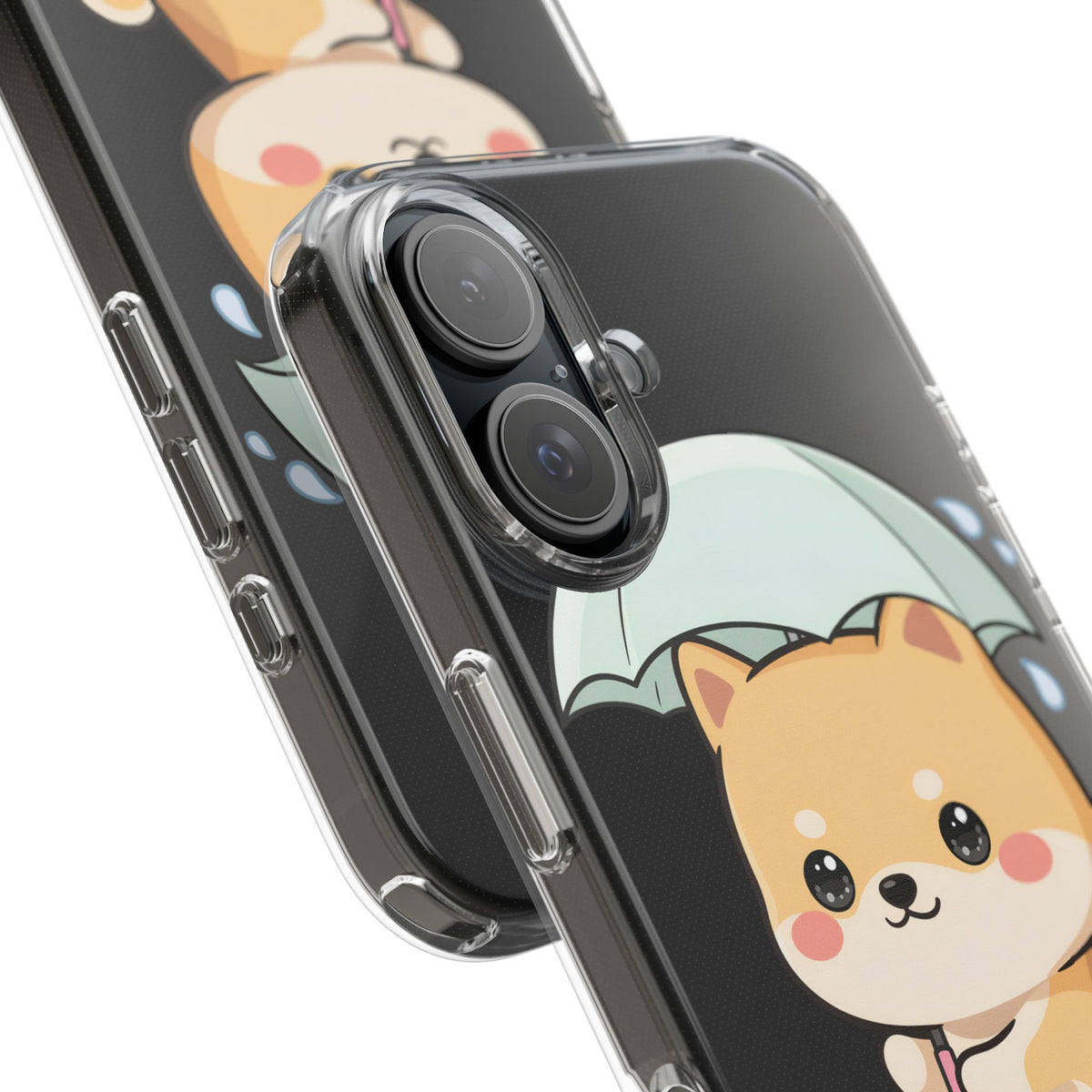 Shiba Inu Phone Case, Kawaii Rainy Day Pup