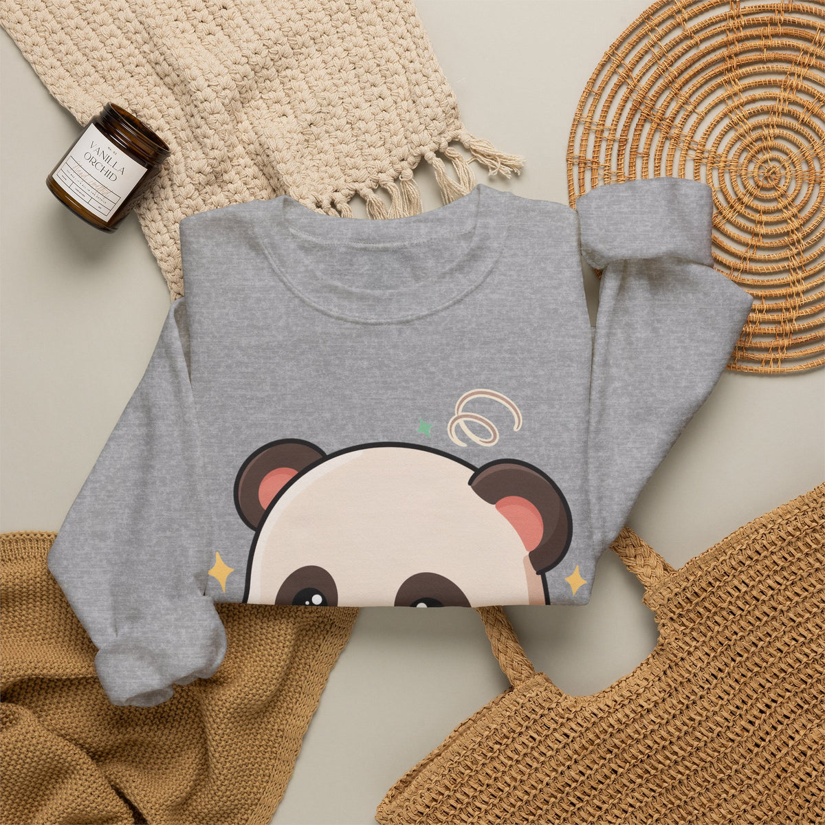Cute Reading Panda Sweatshirt for Book Lovers