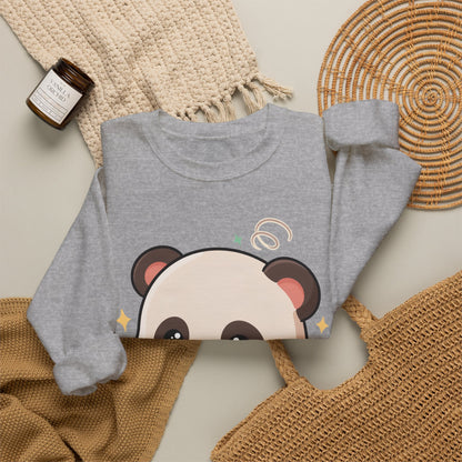 Cute Reading Panda Sweatshirt for Book Lovers