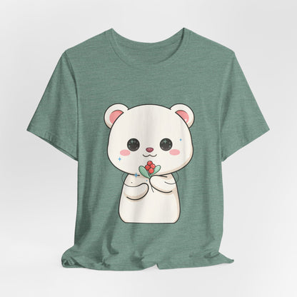 Kawaii Polar Bear Christmas T-Shirt for Cute Holiday Fans