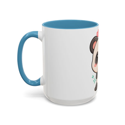 Kawaii Panda Coffee Mug, Cute Sushi Lover Accent Mug