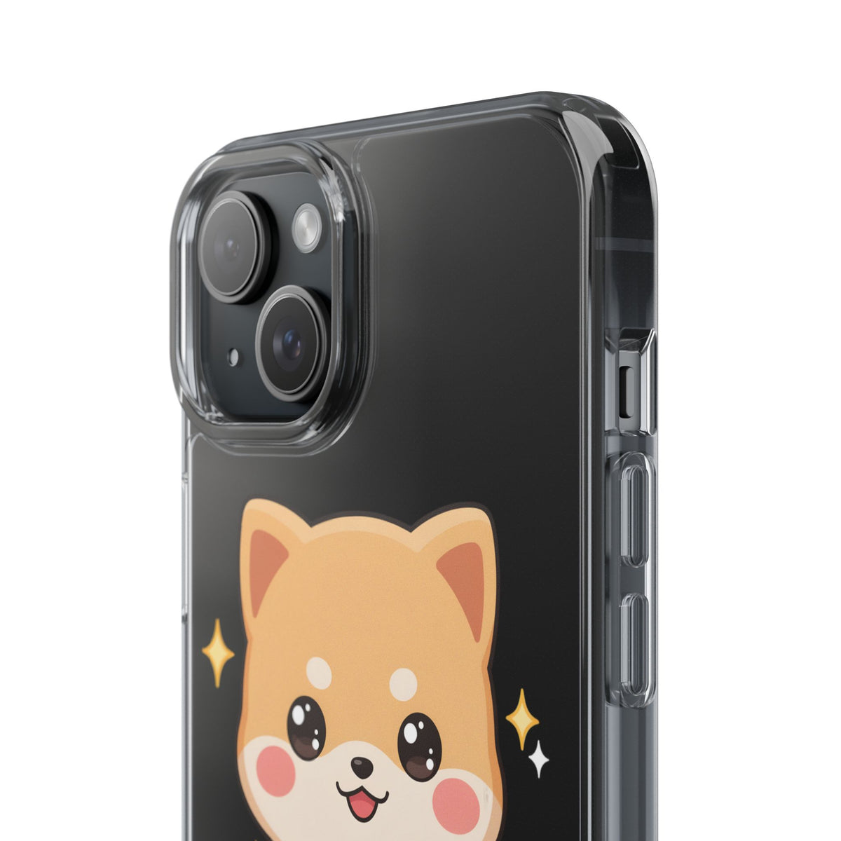 Kawaii Shiba Inu Gamer Phone Case, Clear Impact-Resistant