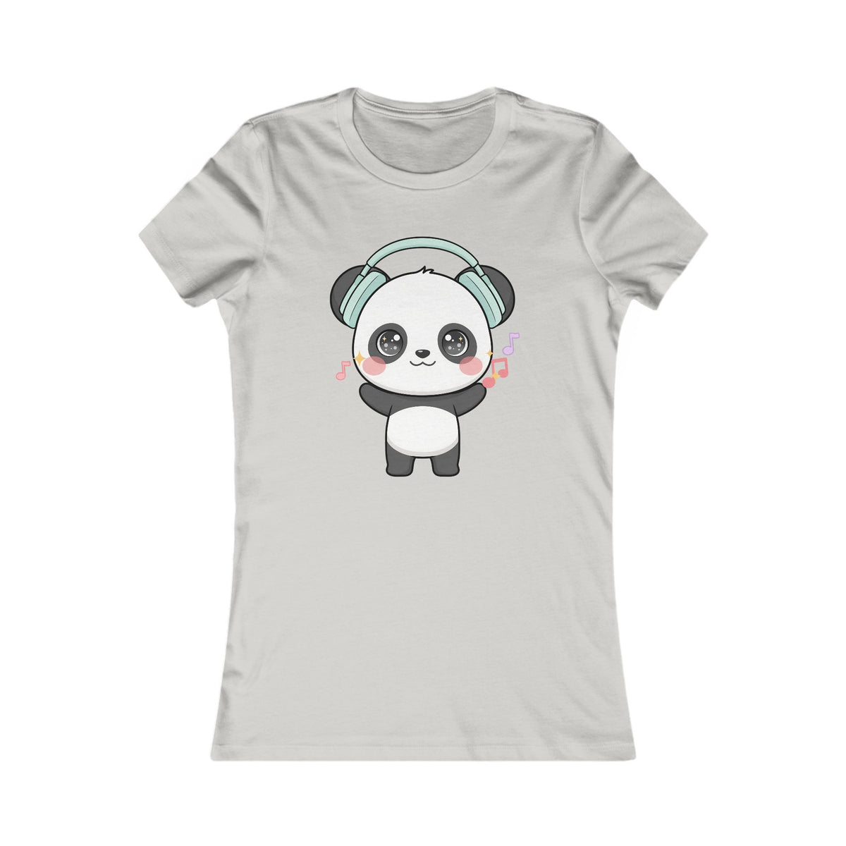 Kawaii Panda Music T-Shirt for Women
