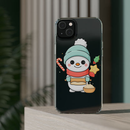 Christmas Snowman Phone Case, Cute Cookie Baker