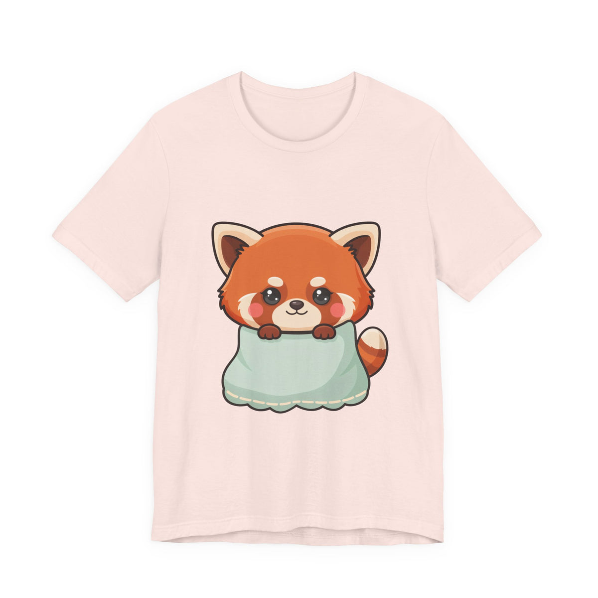 Kawaii Red Panda T-Shirt, Cozy Blanket Chibi Animal Tee