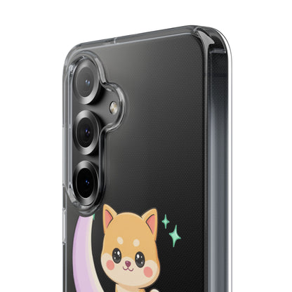 Kawaii Shiba Inu Phone Case – Crescent Moon Cutie