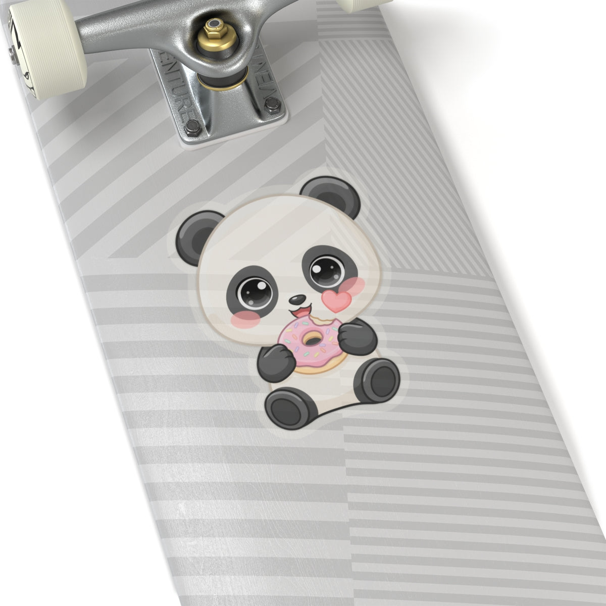 Kawaii Panda Sticker, Cute Donut Lover Vinyl Decal