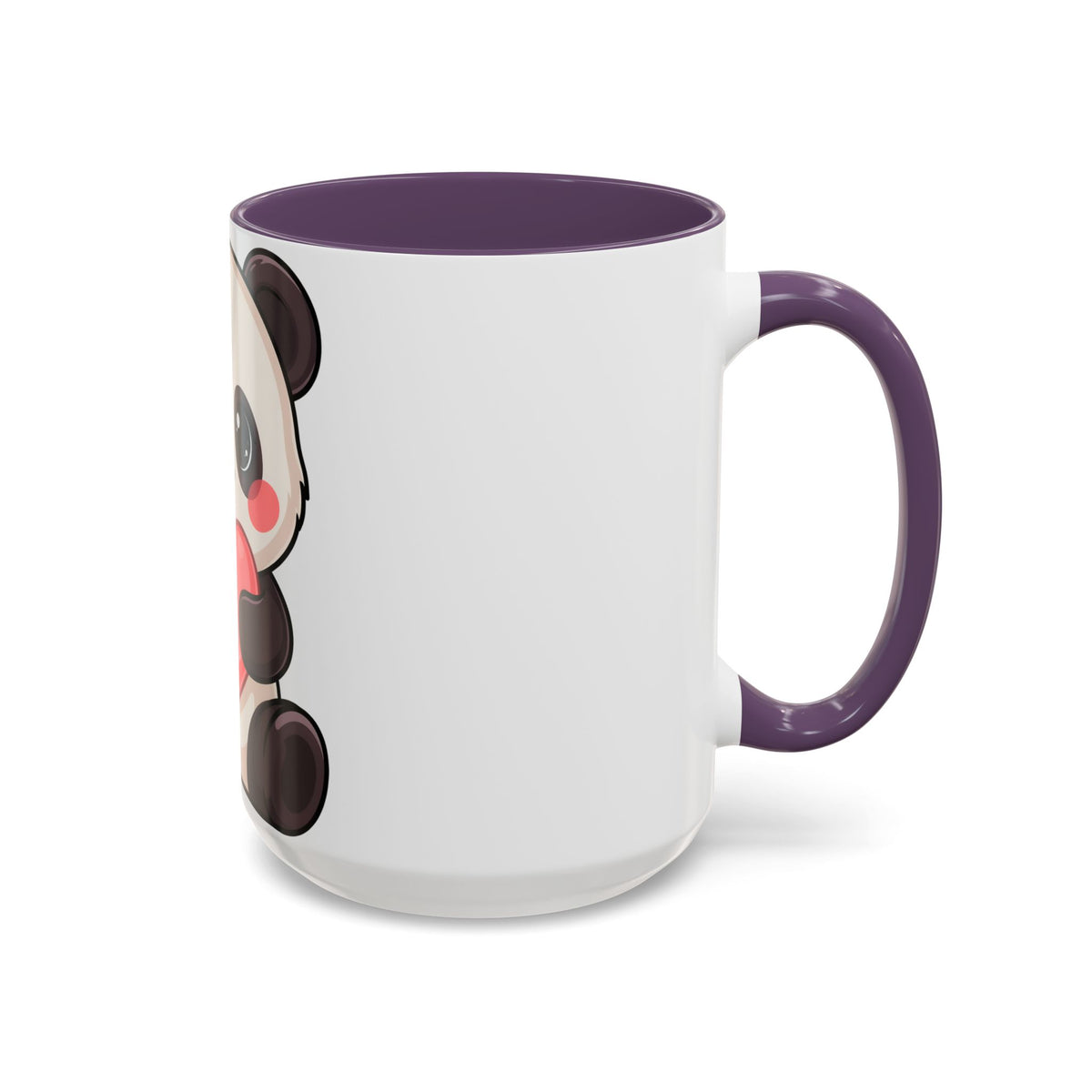 Kawaii Panda Heart Accent Coffee Mug