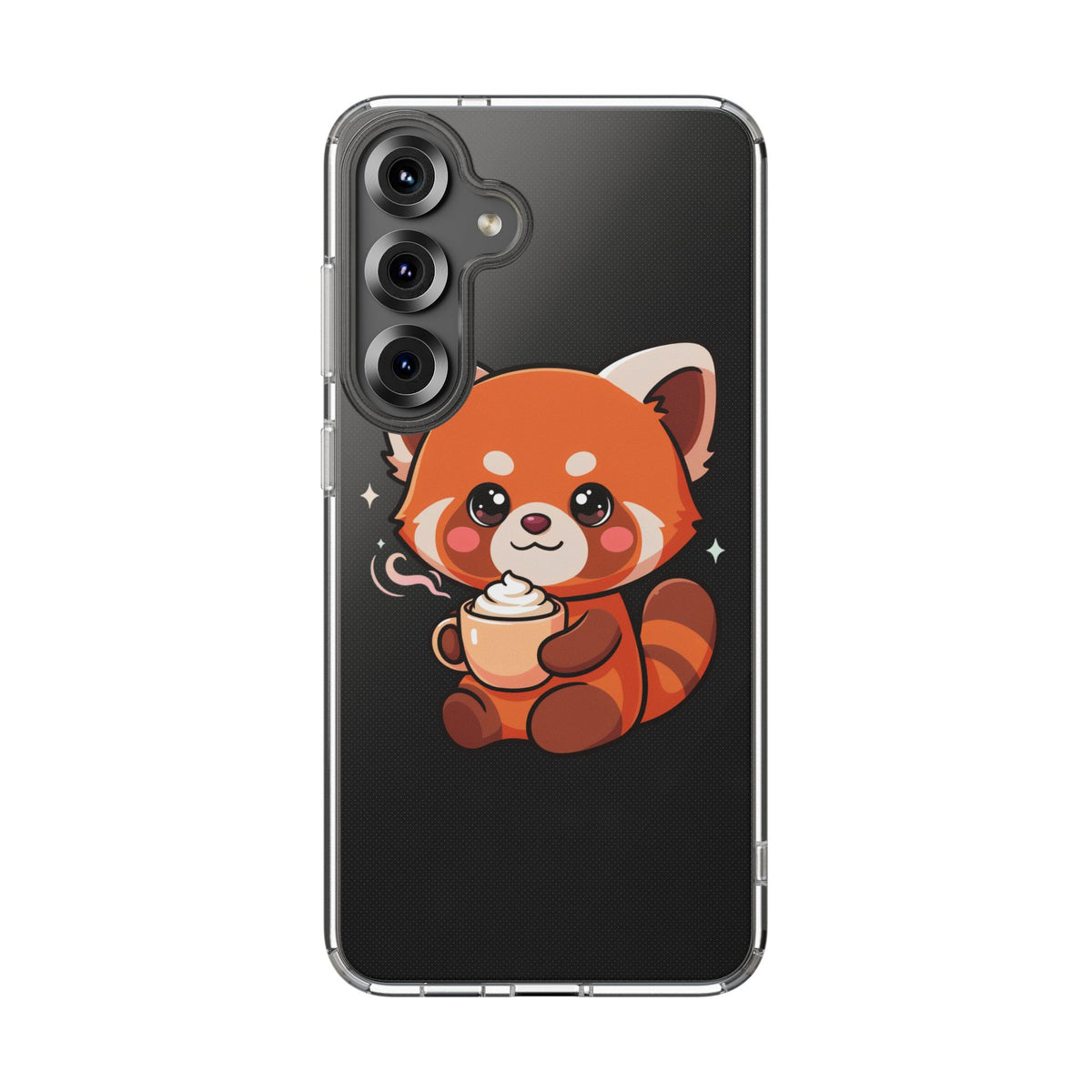 Kawaii Red Panda Phone Case with Latte
