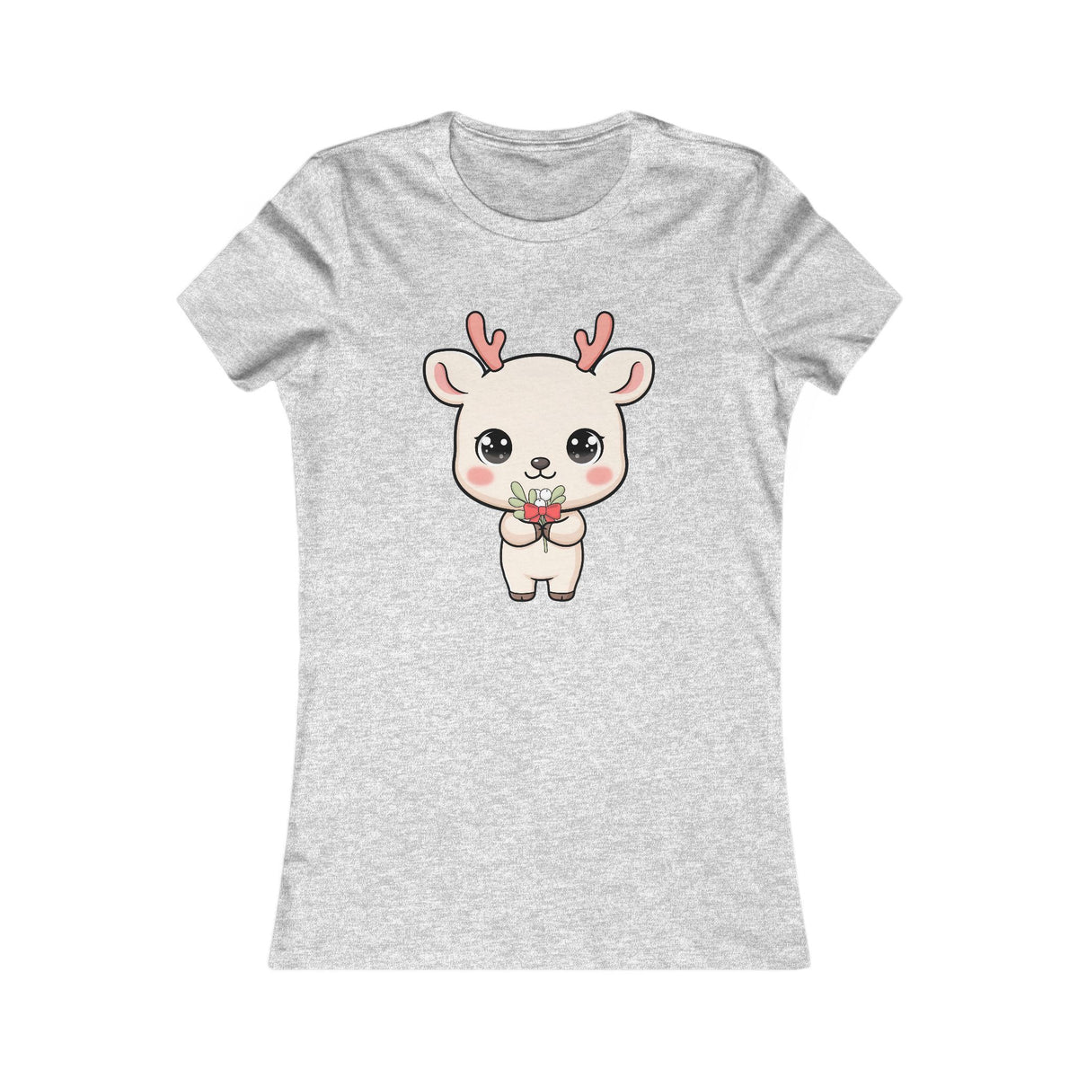 Kawaii Reindeer T-Shirt for Mistletoe-Loving Holiday Fans