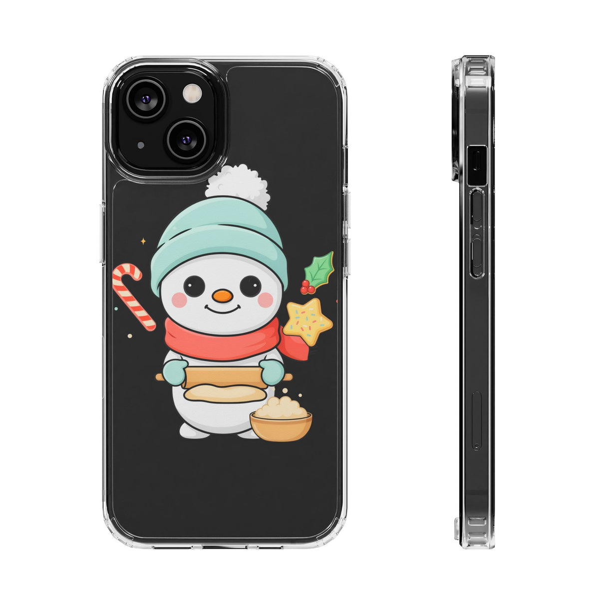 Christmas Snowman Phone Case, Cute Cookie Baker