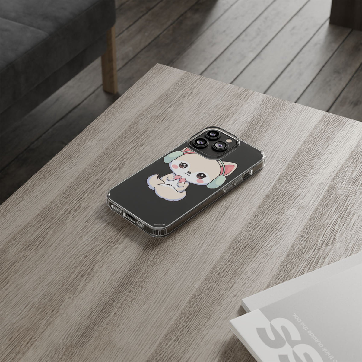Kawaii Arctic Fox Phone Case – Cozy Winter Cutie